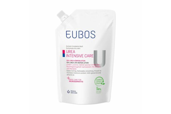 Eubos Urea lotion corps 10 % refill sach 400 ml