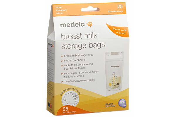 Achetez Medela Sachet de conservation pour lait maternel 180ml 25
