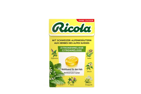Achat Ricola citron mélisse bonbons sans sucre avec stevia box 50