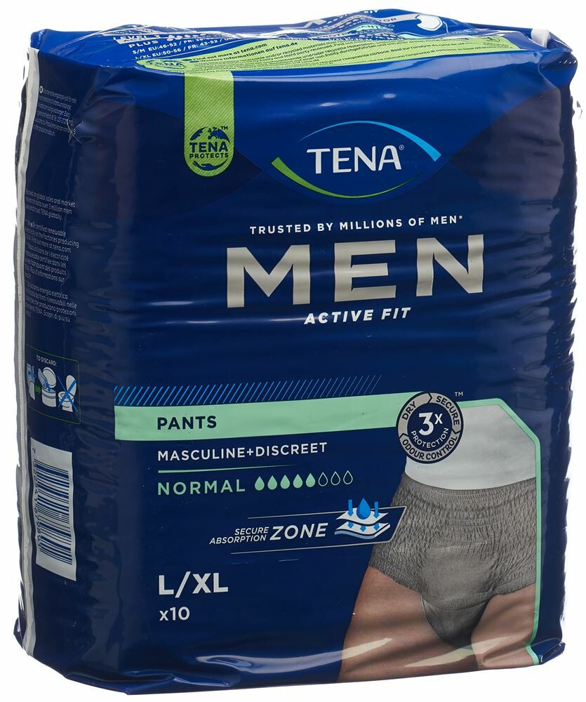 Achat TENA Men Active Fit Pants normal L/XL 10 pce en ligne